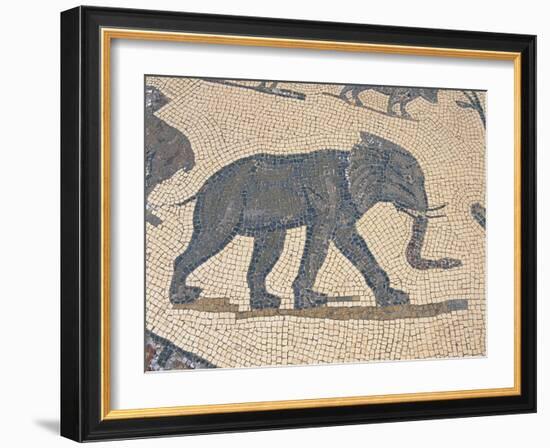 House of Orpheus, Mosaic with Orpheus Surrounded by Animals-null-Framed Giclee Print