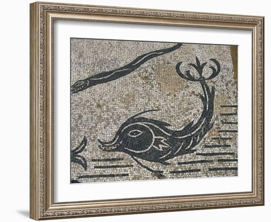 House of Orpheus, Mosaic with Orpheus Surrounded by Animals-null-Framed Giclee Print