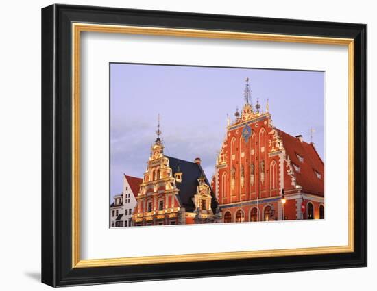 House of the Brotherhood of the Blackheads dating back to 1334, a Unesco World Heritage Site. Riga,-Mauricio Abreu-Framed Photographic Print