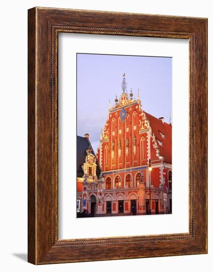 House of the Brotherhood of the Blackheads dating back to 1334, a Unesco World Heritage Site. Riga,-Mauricio Abreu-Framed Photographic Print