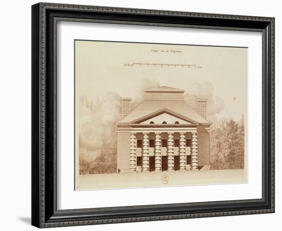 House of the Director of the Salt Works in the Ideal City of Chaux, Engraved by Louis Sellier-Claude Nicolas Ledoux-Framed Giclee Print