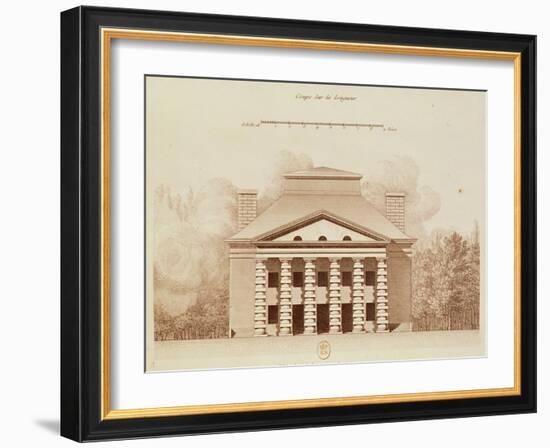 House of the Director of the Salt Works in the Ideal City of Chaux, Engraved by Louis Sellier-Claude Nicolas Ledoux-Framed Giclee Print