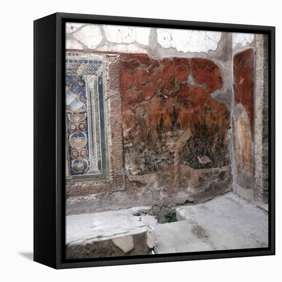 House of the Mosaic of Neptune and Amphitrite, Italy-Werner Forman-Framed Stretched Canvas