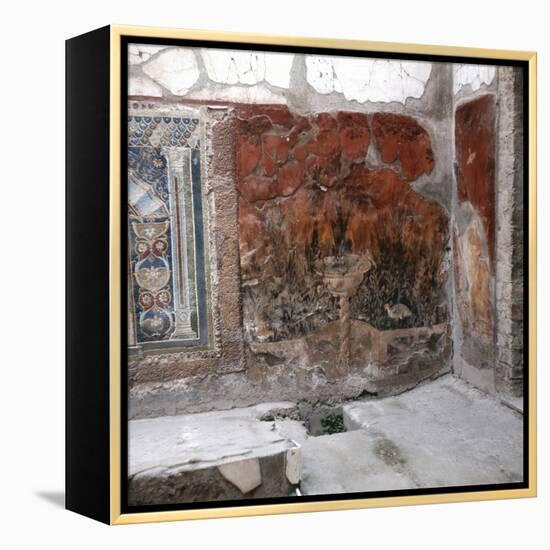 House of the Mosaic of Neptune and Amphitrite, Italy-Werner Forman-Framed Stretched Canvas