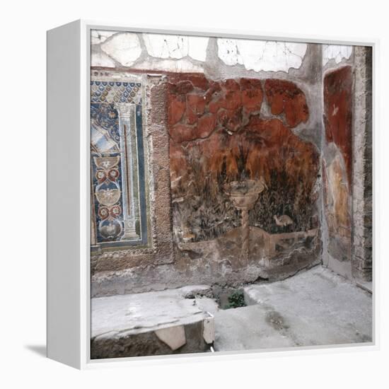 House of the Mosaic of Neptune and Amphitrite, Italy-Werner Forman-Framed Stretched Canvas