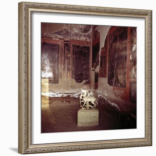 House of the Stags, Herculaneum, Italy; interior of the Roman villa. Artist: Unknown-Unknown-Framed Giclee Print