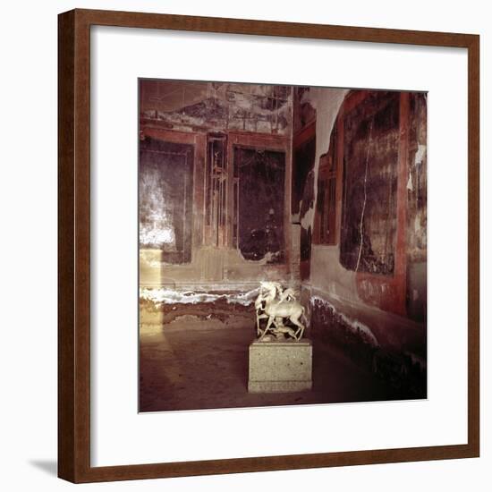 House of the Stags, Herculaneum, Italy; interior of the Roman villa. Artist: Unknown-Unknown-Framed Giclee Print