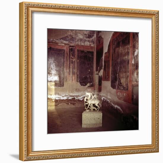 House of the Stags, Herculaneum, Italy; interior of the Roman villa. Artist: Unknown-Unknown-Framed Giclee Print