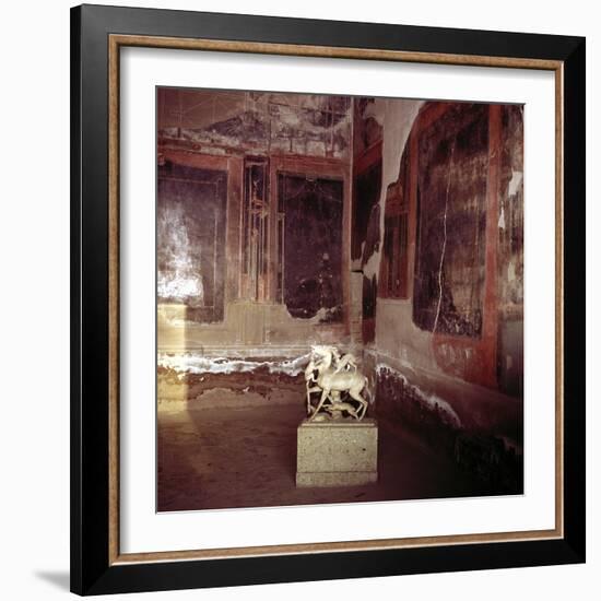 House of the Stags, Herculaneum, Italy; interior of the Roman villa. Artist: Unknown-Unknown-Framed Giclee Print