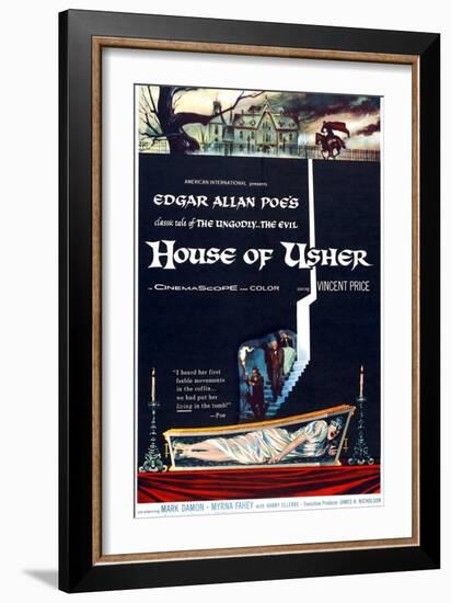 House of Usher, (aka the Fall of the House of Usher), 1960-null-Framed Art Print