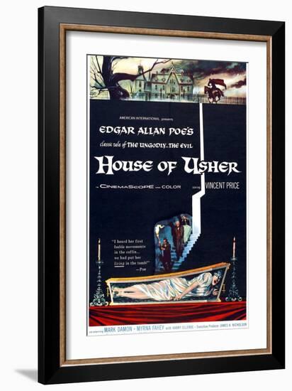 House of Usher, (aka the Fall of the House of Usher), 1960-null-Framed Premium Giclee Print