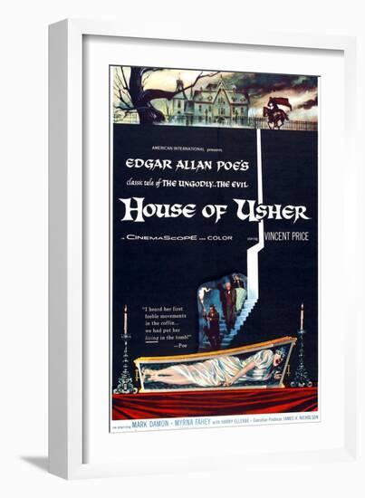 House of Usher, (aka the Fall of the House of Usher), 1960-null-Framed Premium Giclee Print