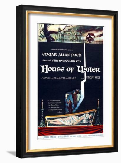 House of Usher, (aka the Fall of the House of Usher), 1960-null-Framed Premium Giclee Print