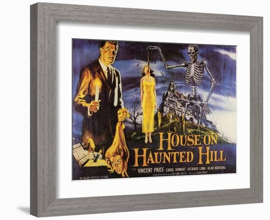 House On Haunted Hill, 1958-null-Framed Art Print