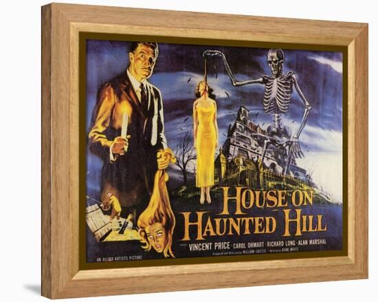 House On Haunted Hill, 1958-null-Framed Stretched Canvas