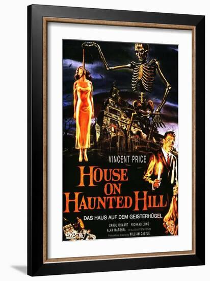 House On Haunted Hill, German Movie Poster, 1958-null-Framed Art Print