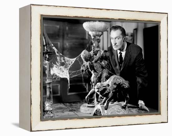 House on Haunted Hill, Vincent Price, 1959-null-Framed Stretched Canvas