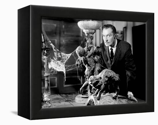 House on Haunted Hill, Vincent Price, 1959-null-Framed Stretched Canvas