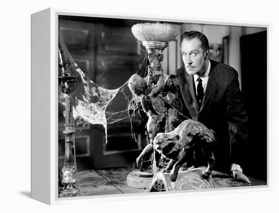 House on Haunted Hill, Vincent Price, 1959-null-Framed Stretched Canvas