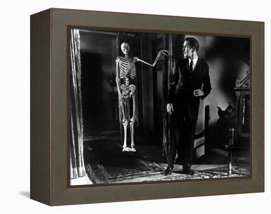 House On Haunted Hill, Vincent Price, 1959-null-Framed Stretched Canvas