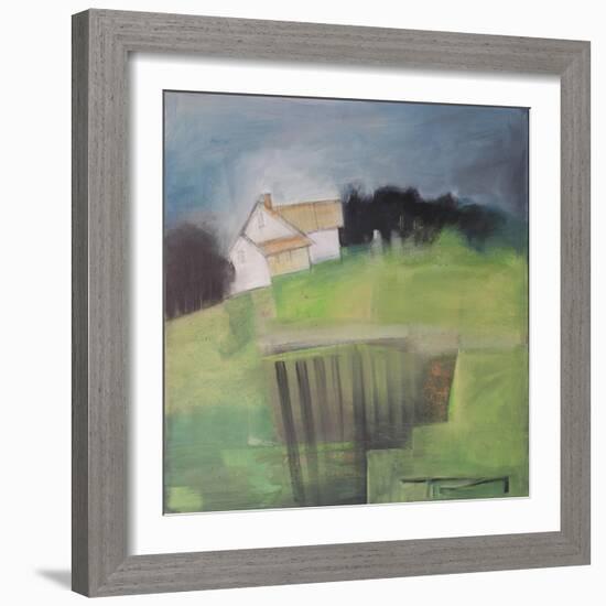 House on Hill with Garden-Tim Nyberg-Framed Giclee Print