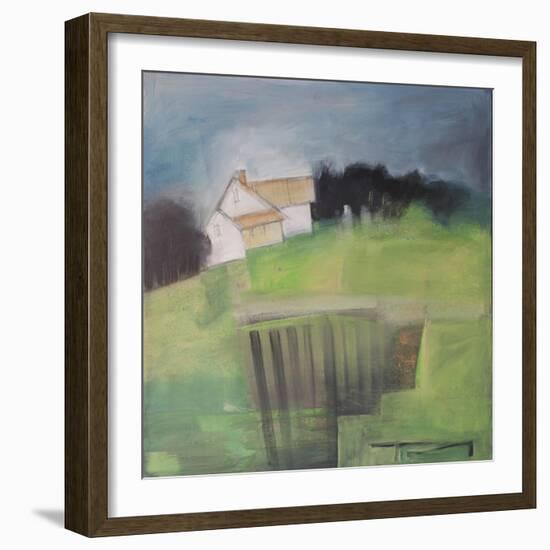 House on Hill with Garden-Tim Nyberg-Framed Giclee Print