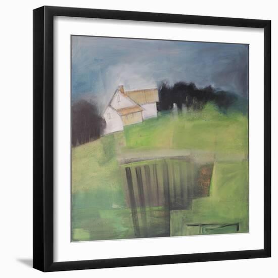 House on Hill with Garden-Tim Nyberg-Framed Giclee Print