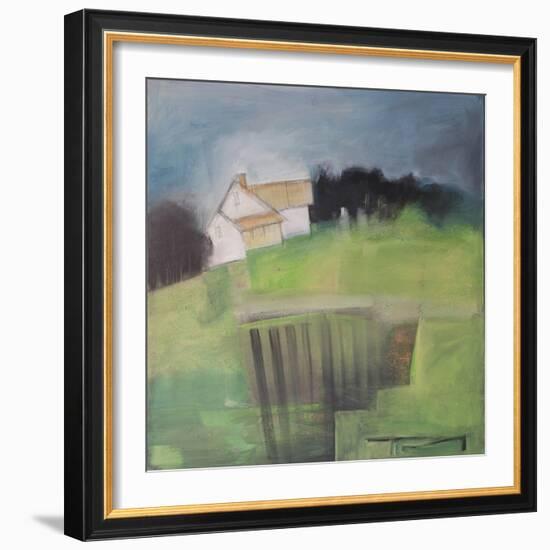 House on Hill with Garden-Tim Nyberg-Framed Giclee Print