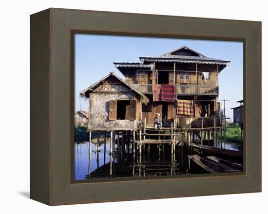 House on Stilts of Shan Family, Inle Lake, Shan States, Myanmar (Burma)-Upperhall-Framed Premier Image Canvas