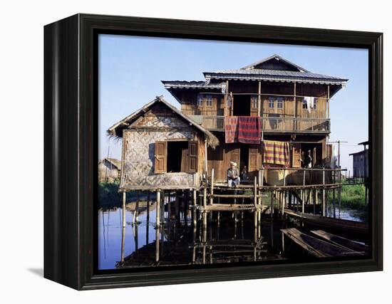 House on Stilts of Shan Family, Inle Lake, Shan States, Myanmar (Burma)-Upperhall-Framed Premier Image Canvas