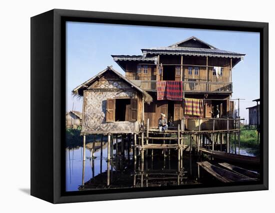 House on Stilts of Shan Family, Inle Lake, Shan States, Myanmar (Burma)-Upperhall-Framed Premier Image Canvas