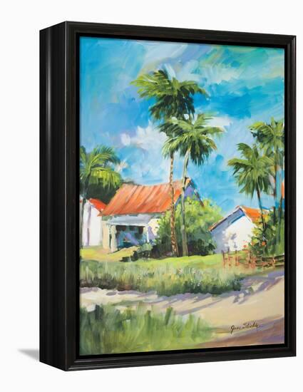 House on the Beach-Jane Slivka-Framed Stretched Canvas