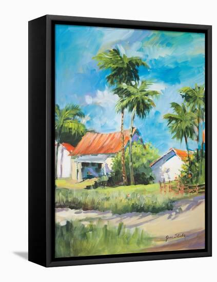 House on the Beach-Jane Slivka-Framed Stretched Canvas