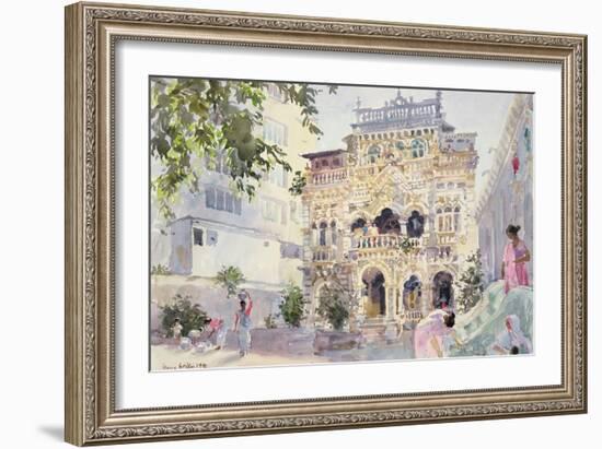 House on the Hill, Bombay, 1991-Lucy Willis-Framed Giclee Print