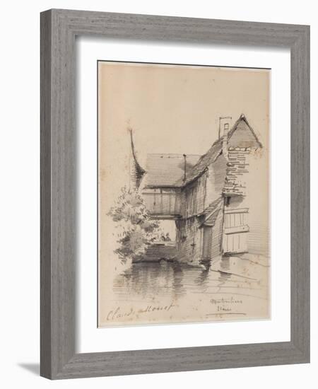 House on the Lezarde at Montivilliers, 1857-Claude Monet-Framed Giclee Print