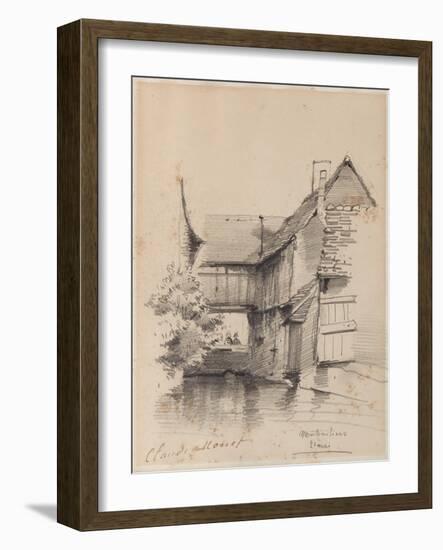 House on the Lezarde at Montivilliers, 1857-Claude Monet-Framed Giclee Print