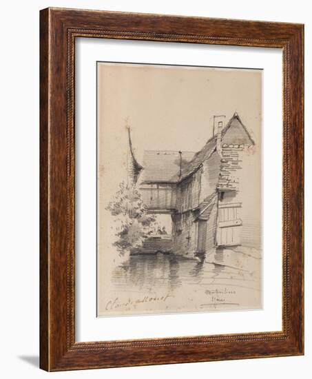 House on the Lezarde at Montivilliers, 1857-Claude Monet-Framed Giclee Print