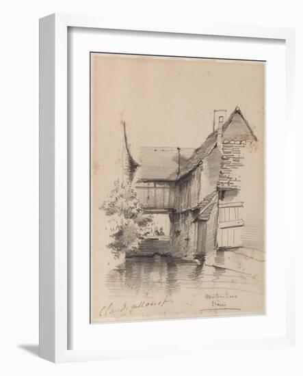 House on the Lezarde at Montivilliers, 1857-Claude Monet-Framed Giclee Print