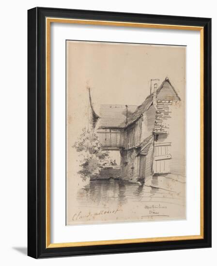 House on the Lezarde at Montivilliers, 1857-Claude Monet-Framed Giclee Print