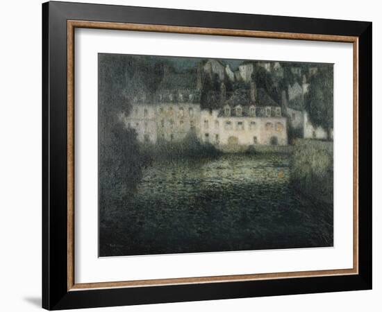 House on the River in the Moonlight-Henri Eugene Augustin Le Sidaner-Framed Giclee Print