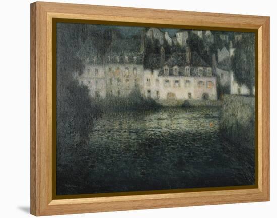 House on the River in the Moonlight-Henri Eugene Augustin Le Sidaner-Framed Premier Image Canvas