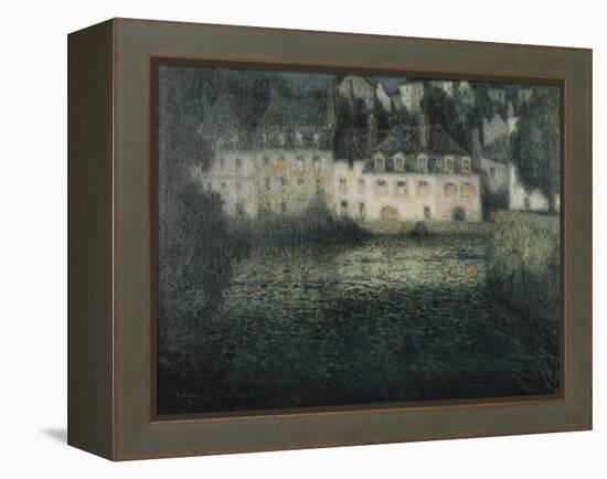 House on the River in the Moonlight-Henri Eugene Augustin Le Sidaner-Framed Premier Image Canvas