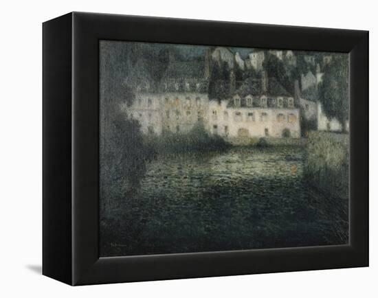 House on the River in the Moonlight-Henri Eugene Augustin Le Sidaner-Framed Premier Image Canvas