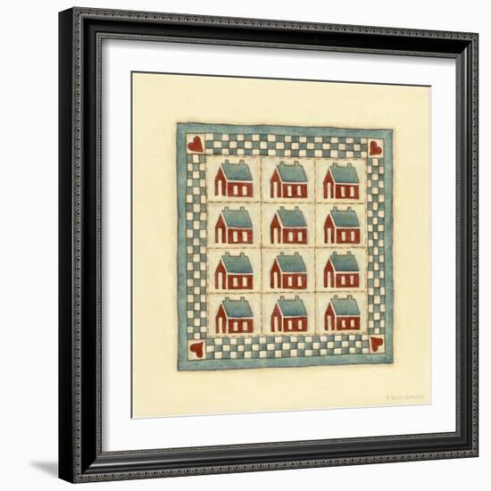 House Patchwork-Robin Betterley-Framed Giclee Print