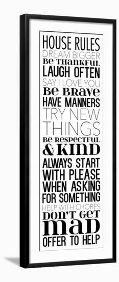 House Rules Dream BW-Jace Grey-Framed Art Print