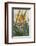 House Sparrow on Bird of Paradise-Hal Beral-Framed Photographic Print