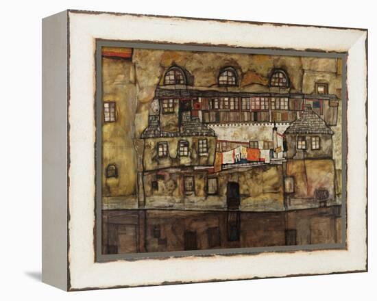 House Wall on the River-Egon Schiele-Framed Premier Image Canvas