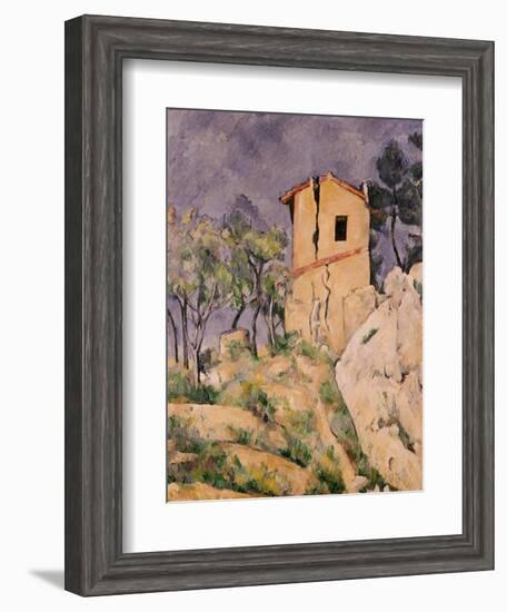 House with Cracked Wall-Paul Cézanne-Framed Giclee Print