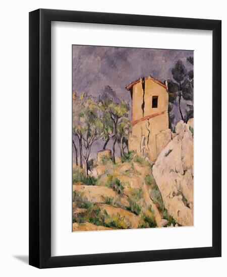 House with Cracked Wall-Paul Cézanne-Framed Giclee Print