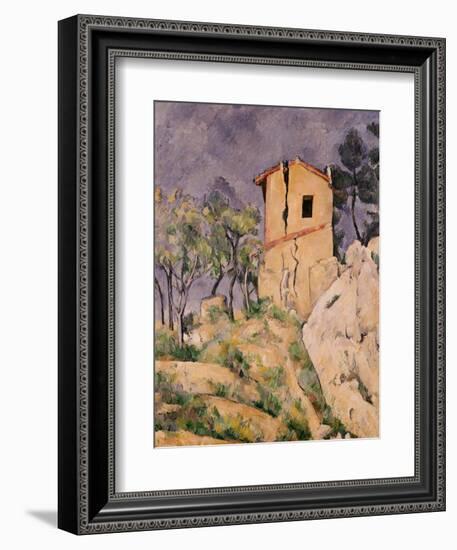 House with Cracked Wall-Paul Cézanne-Framed Giclee Print